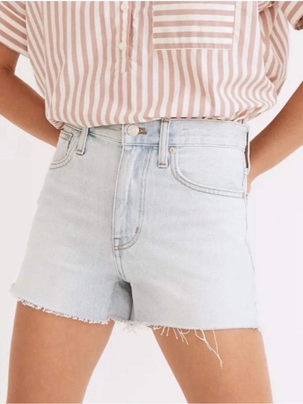 Madewell relaxed denim shorts Essen light wash
